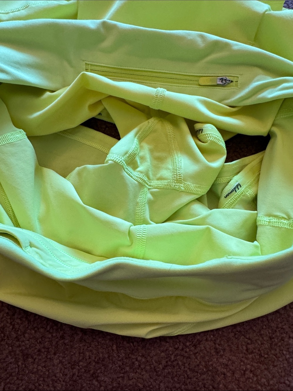 lululemon athletica Bright Yellow Tiered Skirt with shorts - Picture 3 of 6